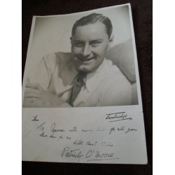 Patrick O'Moore dedicated autograph