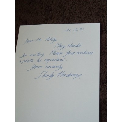 Shirley Henderson Signed Note (Harry Potter)