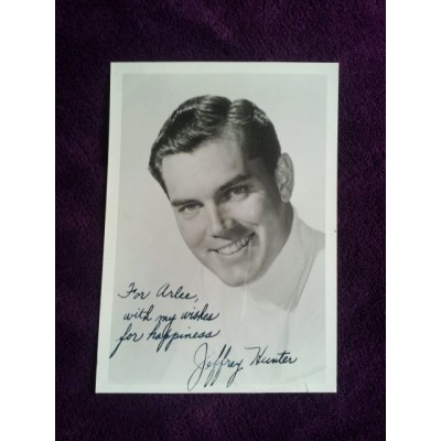 Jeffrey Hunter dedicated autograph