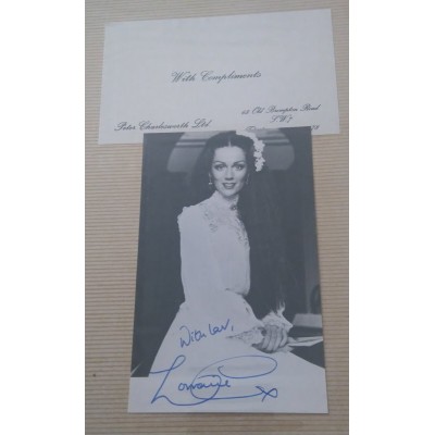 Lorraine Chase autograph AFTAL 2 (Emmerdale)