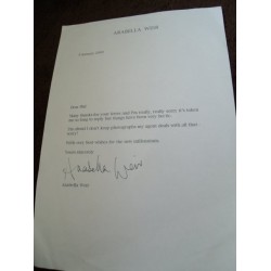Arabella Weir Signed Letter (The Fast Show, Posh Nosh)