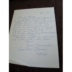 Camille Coduri Signed Letter (Doctor Who)