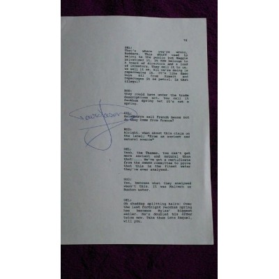 David Jason Signed Script Sheet 1 (Only Fools and Horses)