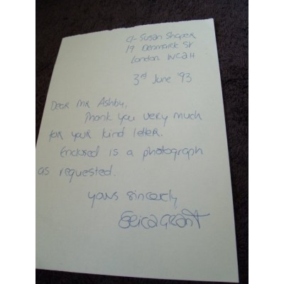 Erica Grant Signed Note (Rides; Boon)