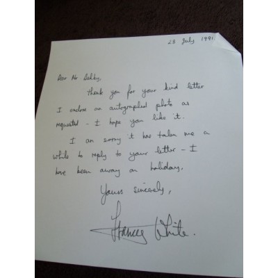 Frances White Signed Letter (Crossroads; May to December)