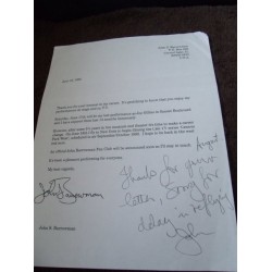 John Barrowman Signed Letter (Torchwood; Doctor Who)