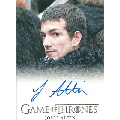 Josef Altin Signed Trading Card (Game of Thrones)