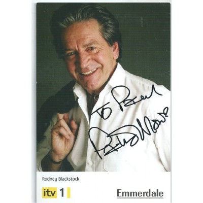 Patrick Mower dedicated autograph (Emmerdale)