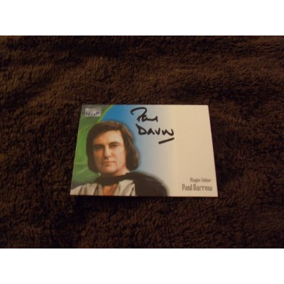 Paul Darrow autograph AFTAL (Doctor Who)