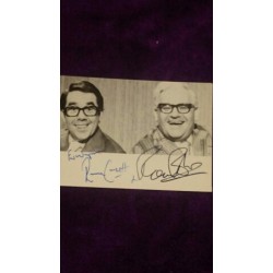 Ronnie Barker and Ronnie Corbett autograph dedicated