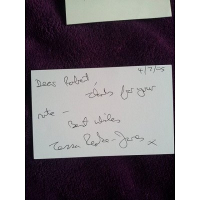 Tessa Peake-Jones dedicated autograph (Only Fools and Horses)