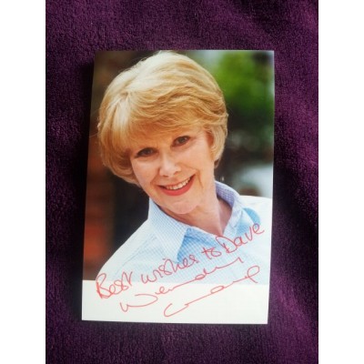 Wendy Craig autograph (dedicated) (Butterflies; The Royal)