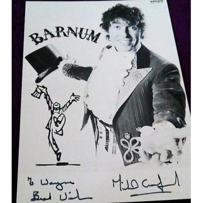 Michael Crawford dedicated autograph AFTAL (Barnum)