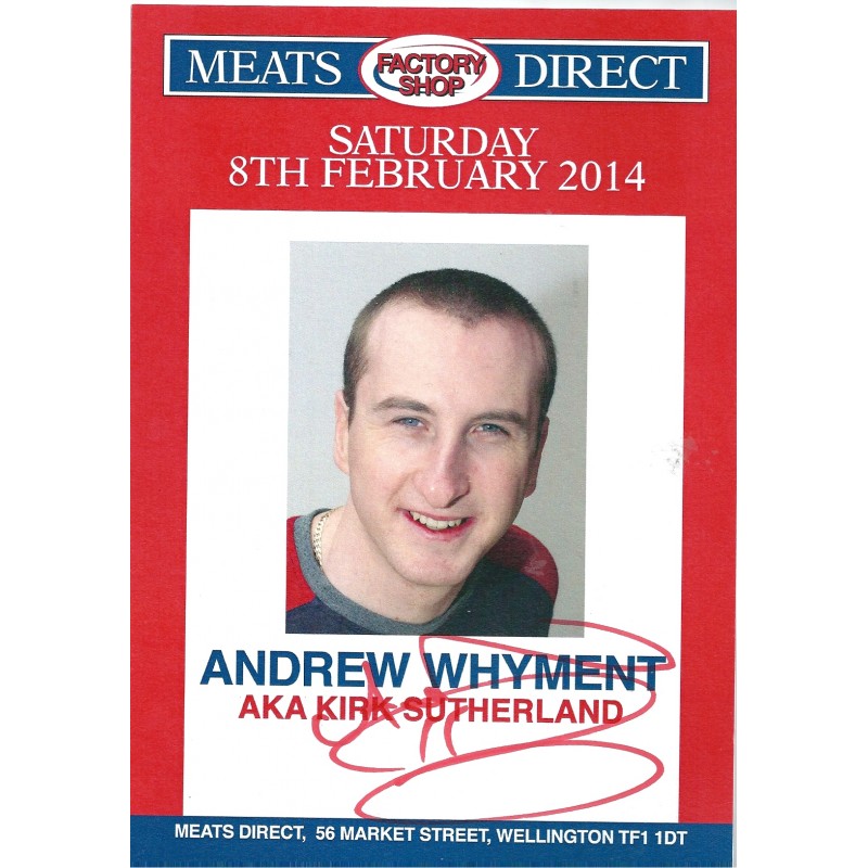 Andrew Whyment autograph