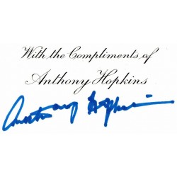Anthony Hopkins Signed Compliment Slip autograph