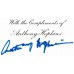 Anthony Hopkins Signed Compliment Slip