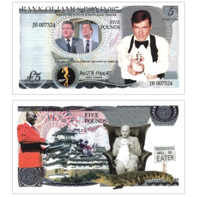 Novelty Banknote - James Bond £5