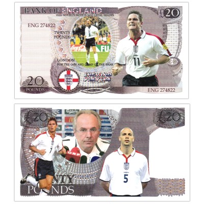 Novelty Banknote - England Football Team £20