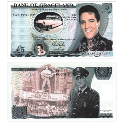 Novelty Banknote - Elvis Presley £5