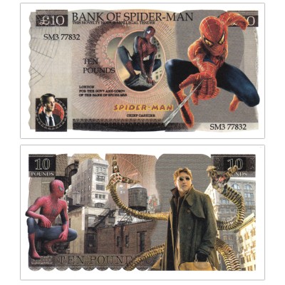 Novelty Banknote - Spiderman £10