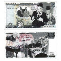 Novelty Banknote - Laurel and Hardy £5