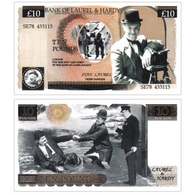 Novelty Banknote - Laurel and Hardy £10