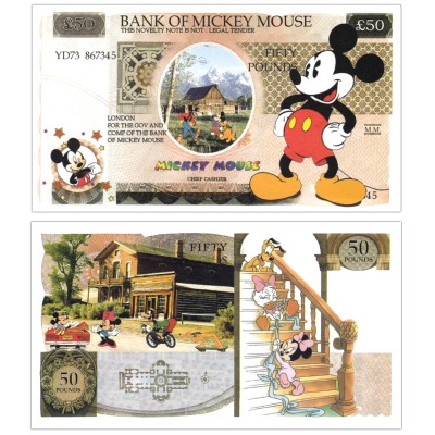 Novelty Banknote - Mickey Mouse £50