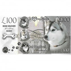 Novelty Dog Banknote - Husky