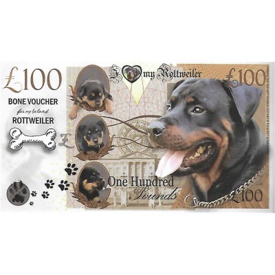 Novelty Dog Banknote - Rottweiller