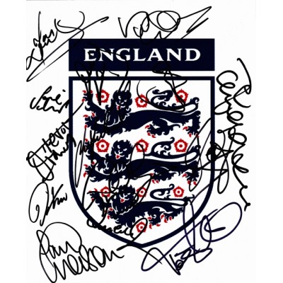England Crest 2 autograph (11 players)