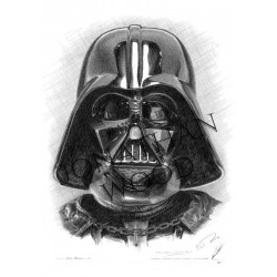 Jonathan Wood pencil drawing - Darth Vader