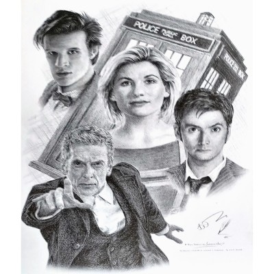 Jonathan Wood pencil drawing - Doctor Who 2