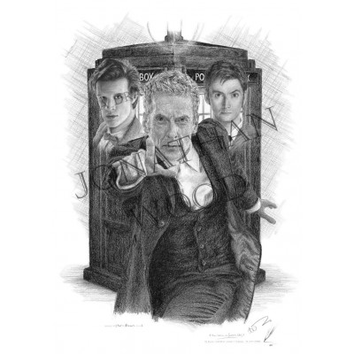 Jonathan Wood pencil drawing - Doctor Who 1
