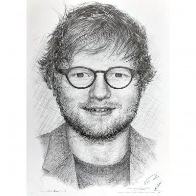 Jonathan Wood pencil drawing - Ed Sheeran