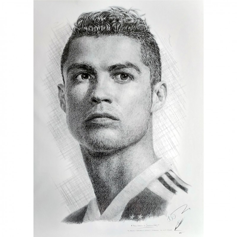 Pencil Sketch Of Cristiano Ronaldo | eBay