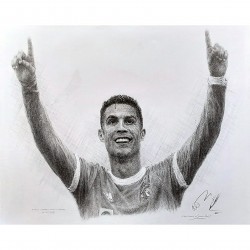 Jonathan Wood pencil drawing - Cristiano Ronaldo 3