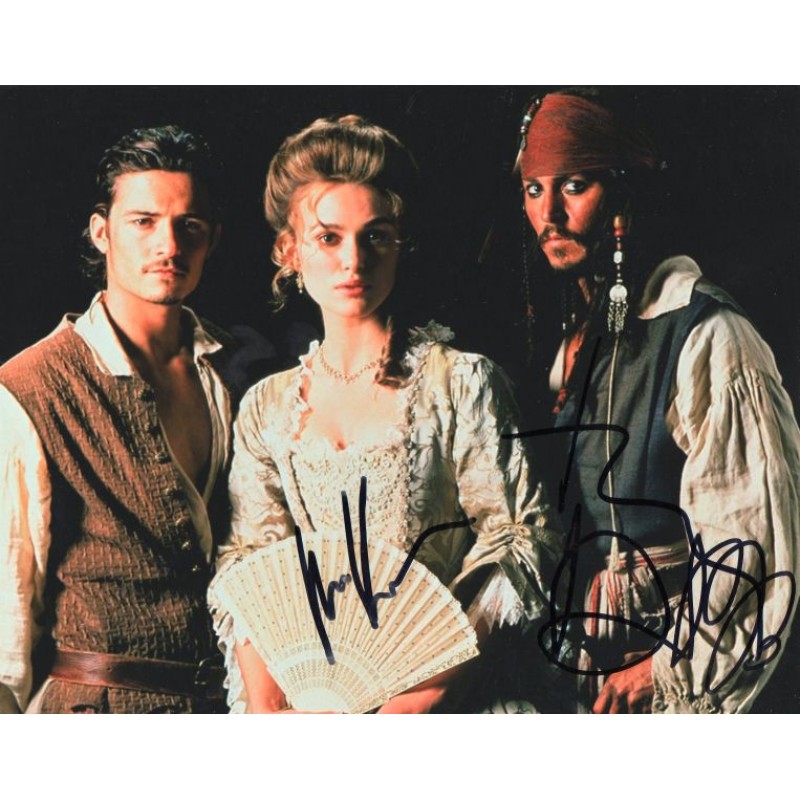 Johnny Depp and Keira Knightley autograph