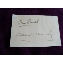 Laurel and Hardy autograph