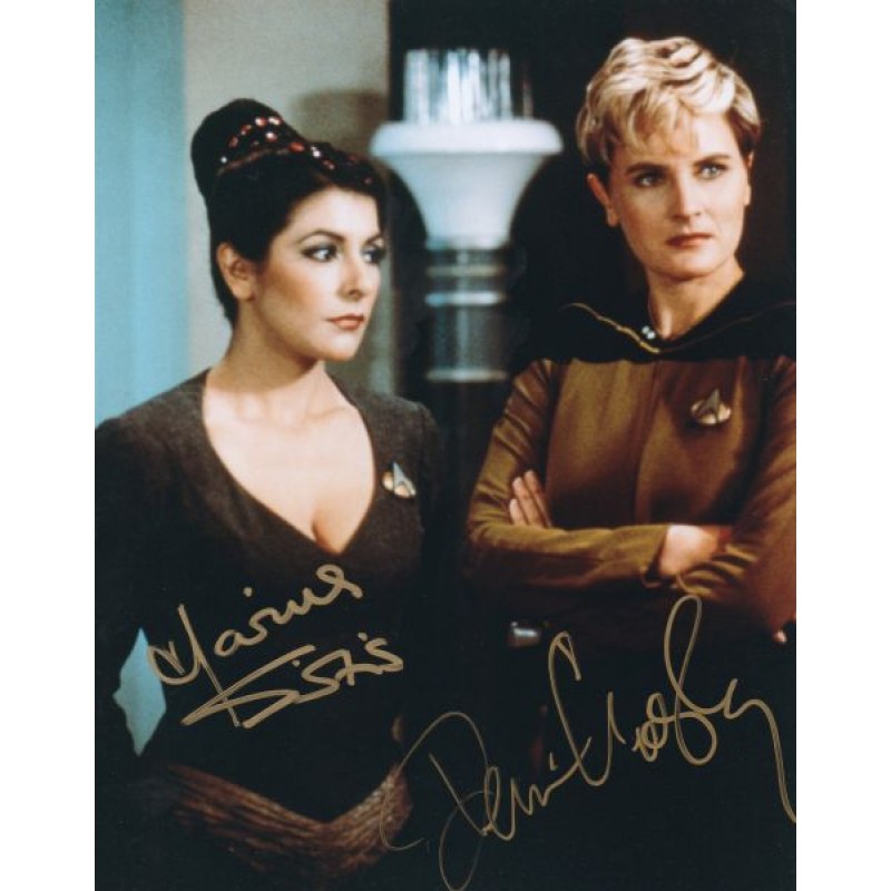 Marina Sirtis and Denise Crosby autograph