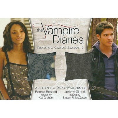 Kat Graham and Steven R. McQueen Costume Card (The Vampire Diaries)