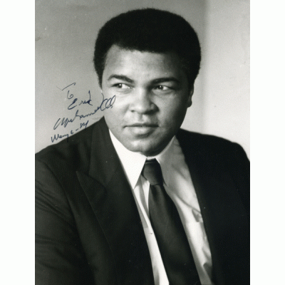 Muhammad Ali dedicated autograph