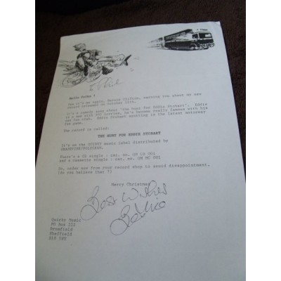 Bernie Clifton Signed Letter