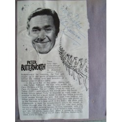 Peter Butterworth dedicated autograph
