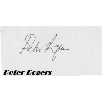 Peter Rogers autograph