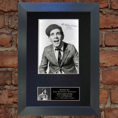 Norman Wisdom Pre-Printed Autograph