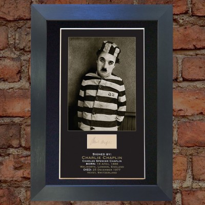 Charlie Chaplin Pre-Printed autograph