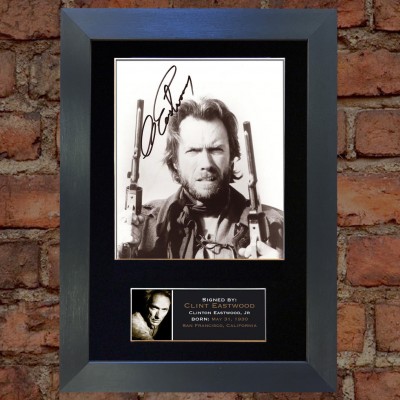 Clint Eastwood Pre-Printed Autograph
