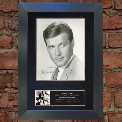 Roger Moore Pre-Printed Autograph (James Bond)