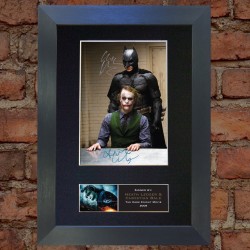 Christian Bale and Heath Ledger Pre-Printed Autograph (The Dark Knight)