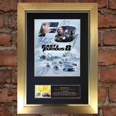 Fast and Furious 8 cast Pre-Printed Autograph